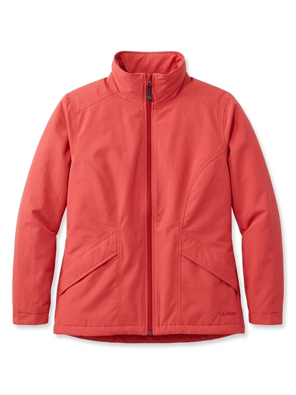 L.L.Bean Coral Pink Hooded Zip Jacket